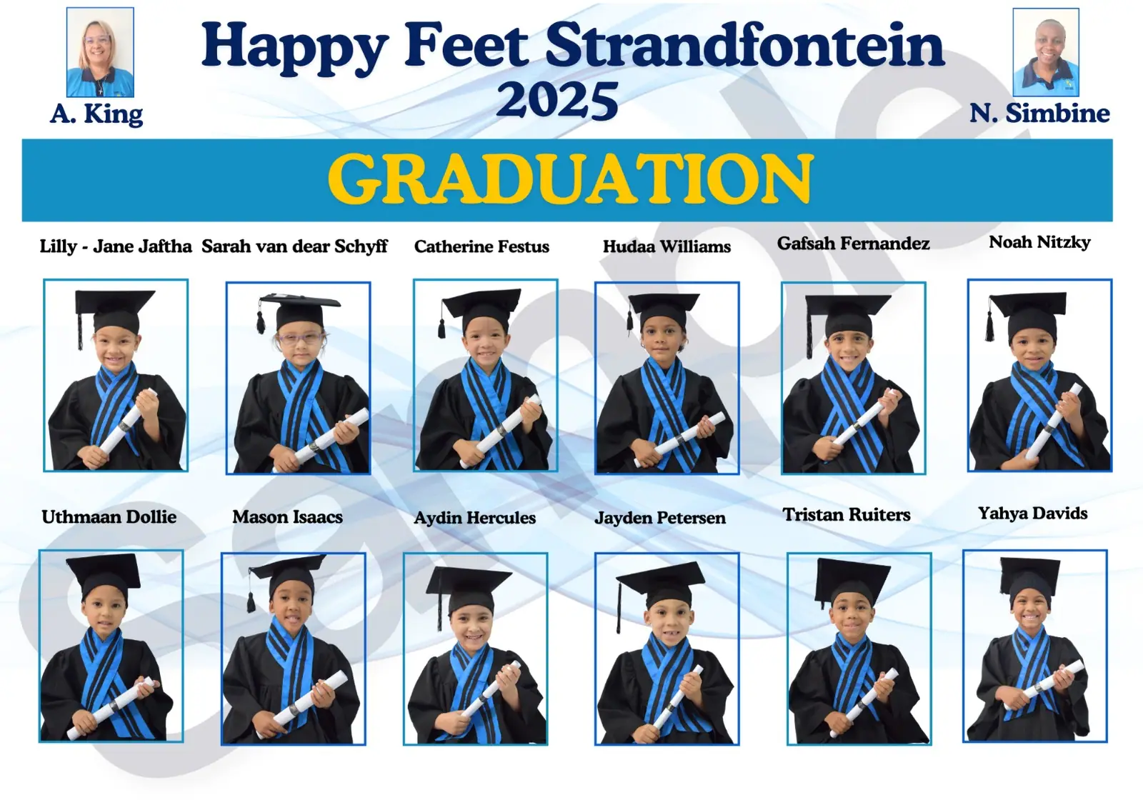 Graduation photo collage design