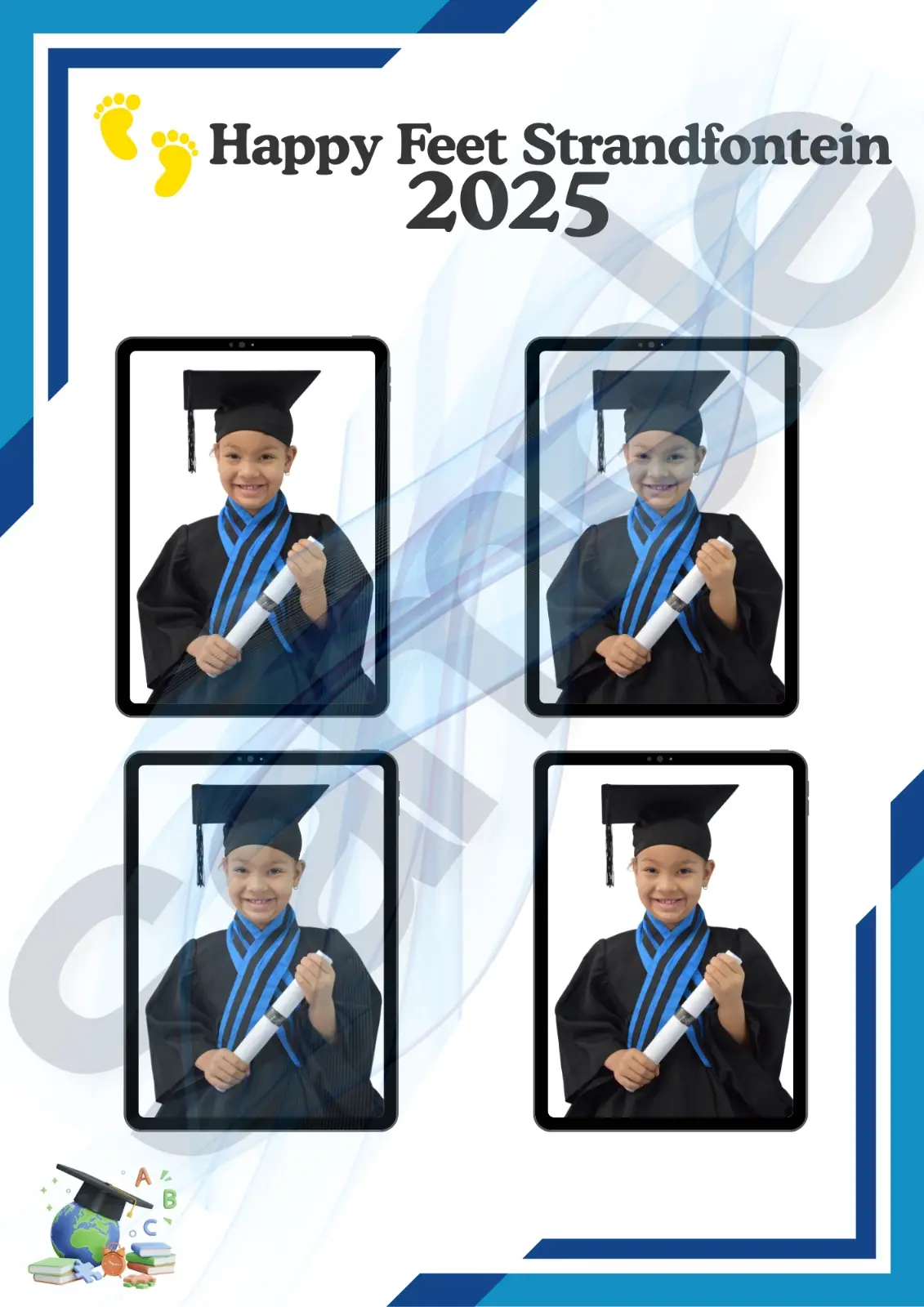 Graduation photo layout design
