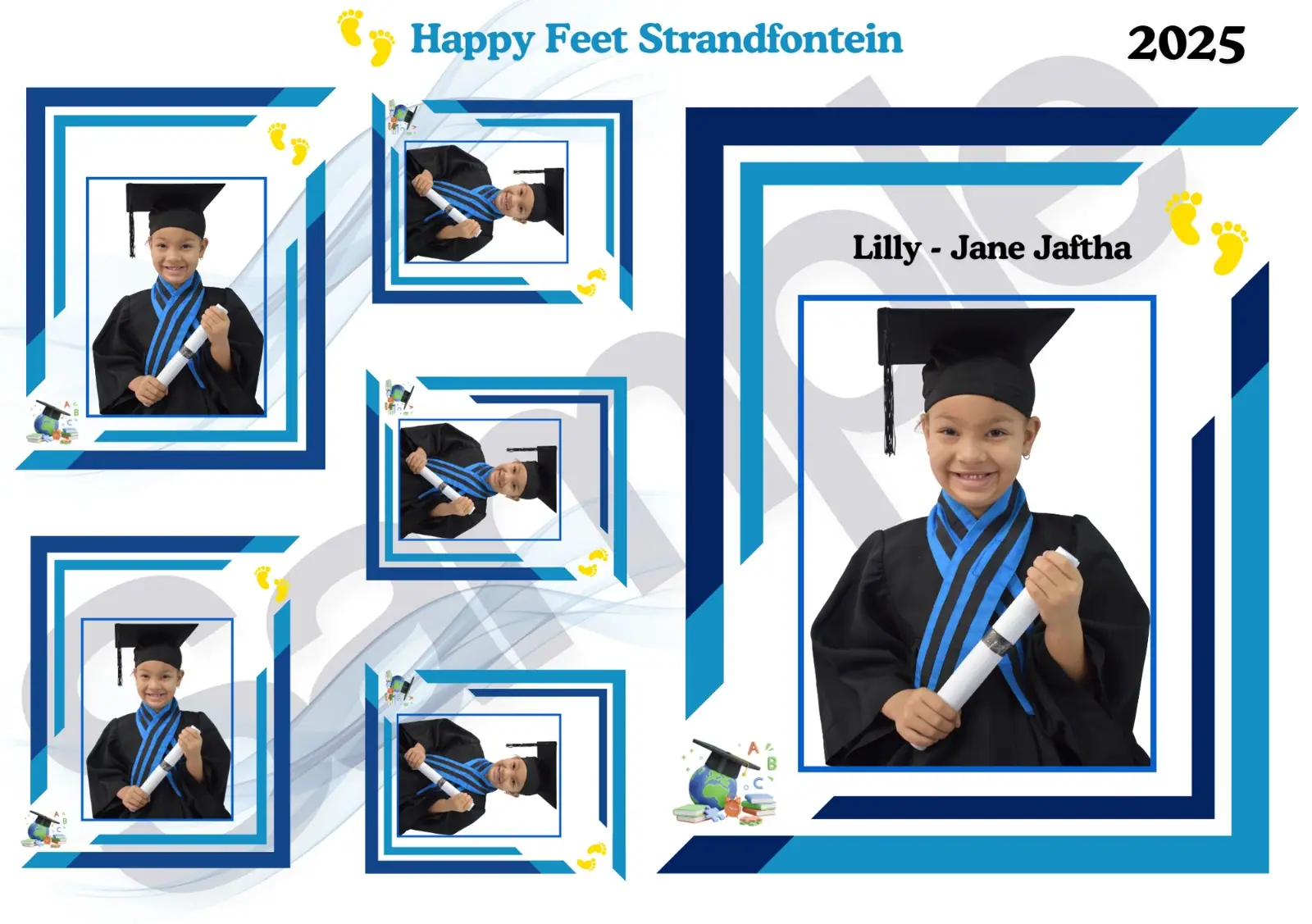 Graduation photo layout design