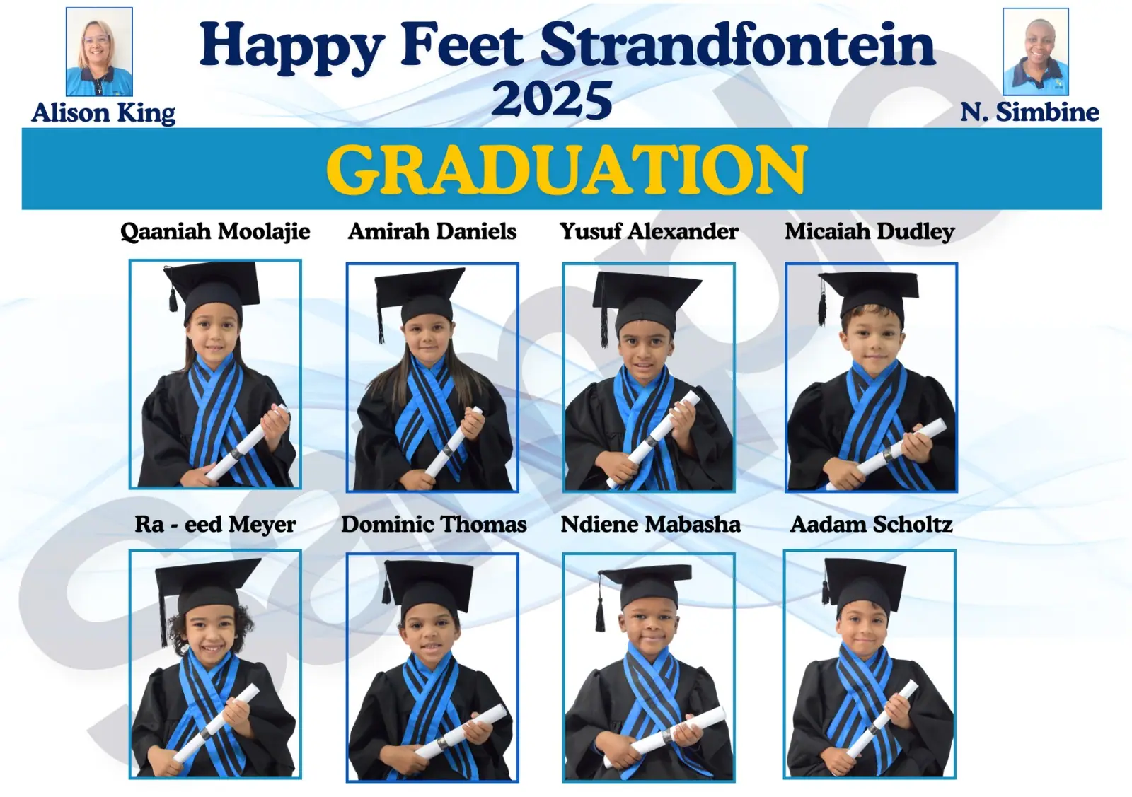 Graduation portrait collage design